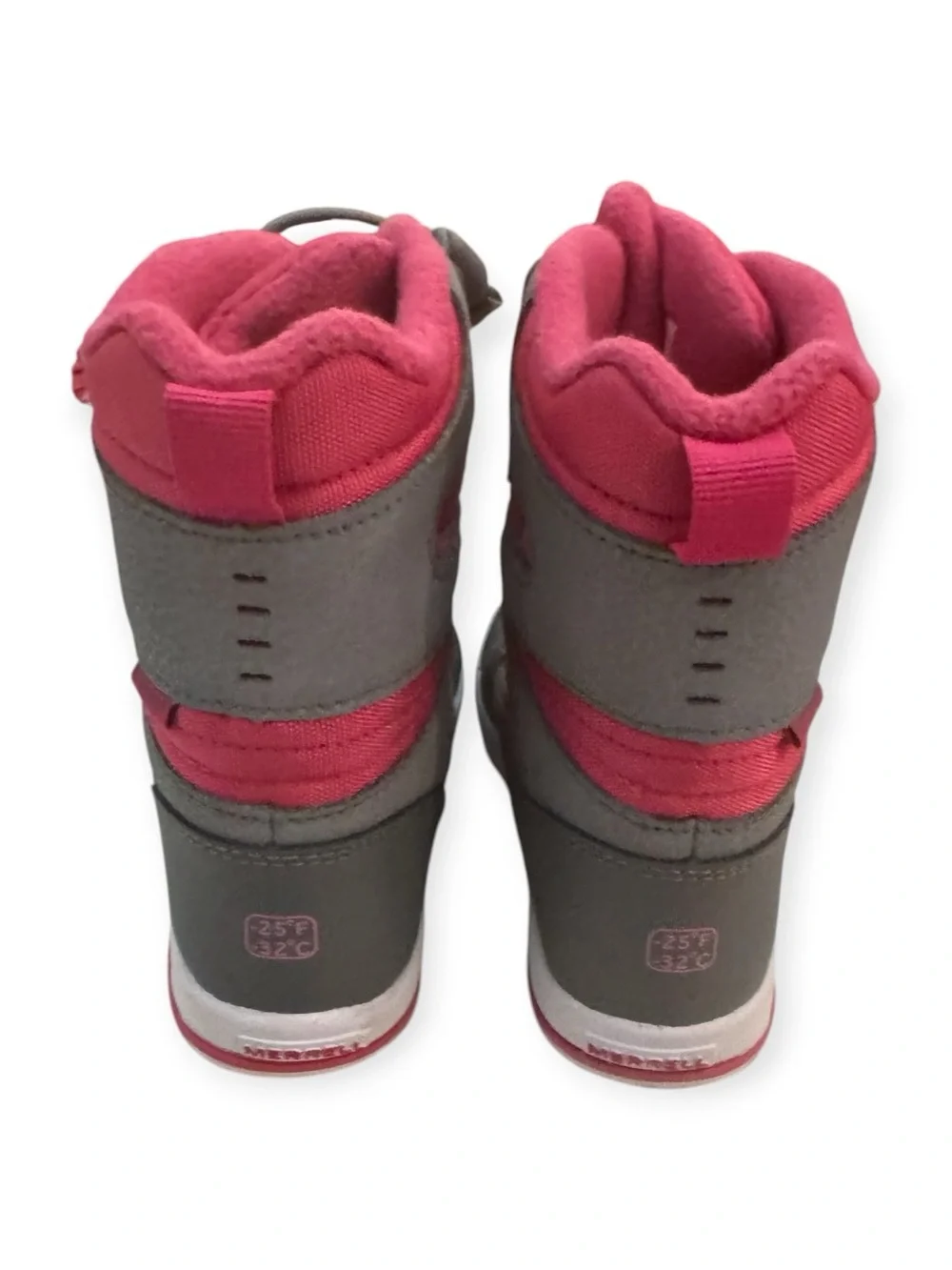 Merrell Snow Bank 3.0 Waterproof Insulated Snow Boots Toddler 10 Grey Pink
